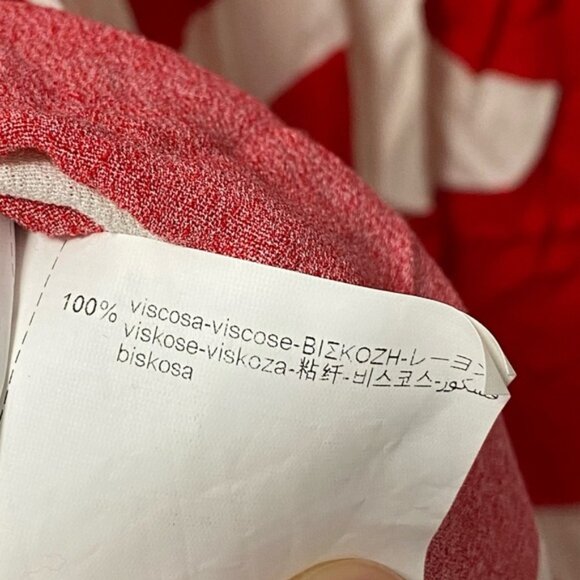 Zara Blogger’s Favourite Red & White Printed Belted Midi Shirt Dress size XL - Picture 11 of 15